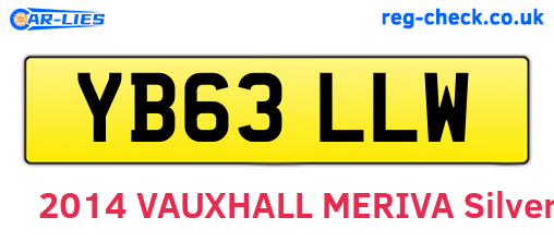 YB63LLW are the vehicle registration plates.