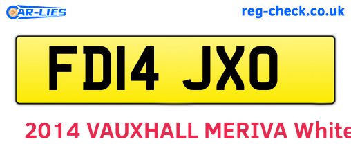 FD14JXO are the vehicle registration plates.