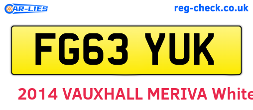 FG63YUK are the vehicle registration plates.