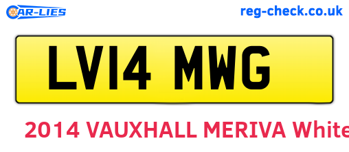 LV14MWG are the vehicle registration plates.