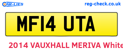 MF14UTA are the vehicle registration plates.