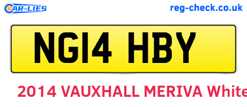 NG14HBY are the vehicle registration plates.
