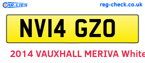 NV14GZO are the vehicle registration plates.