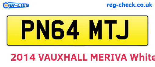 PN64MTJ are the vehicle registration plates.