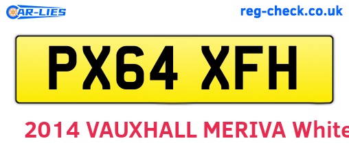 PX64XFH are the vehicle registration plates.