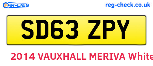 SD63ZPY are the vehicle registration plates.