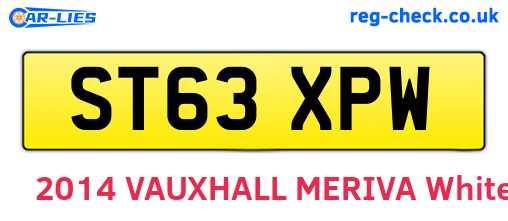 ST63XPW are the vehicle registration plates.