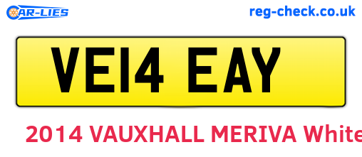 VE14EAY are the vehicle registration plates.
