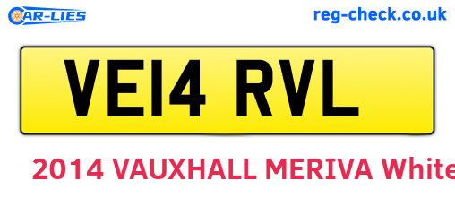 VE14RVL are the vehicle registration plates.