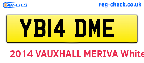 YB14DME are the vehicle registration plates.