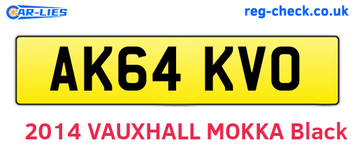 AK64KVO are the vehicle registration plates.