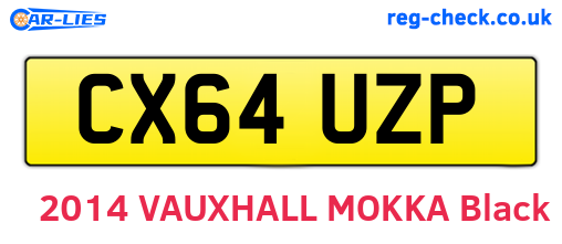 CX64UZP are the vehicle registration plates.