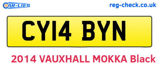 CY14BYN are the vehicle registration plates.