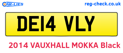 DE14VLY are the vehicle registration plates.