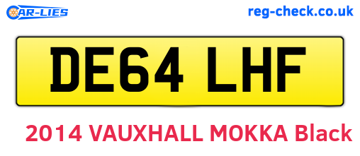 DE64LHF are the vehicle registration plates.