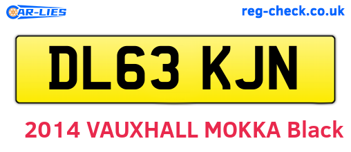DL63KJN are the vehicle registration plates.