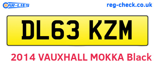 DL63KZM are the vehicle registration plates.