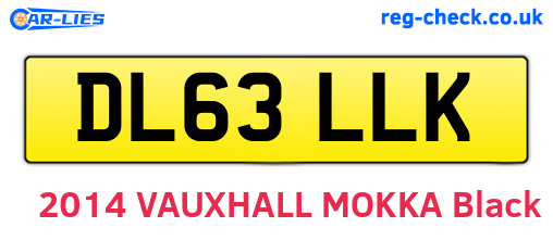 DL63LLK are the vehicle registration plates.