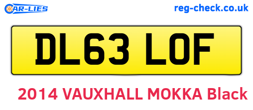 DL63LOF are the vehicle registration plates.