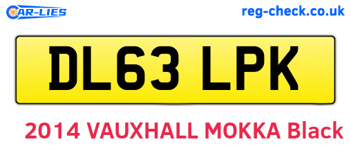 DL63LPK are the vehicle registration plates.