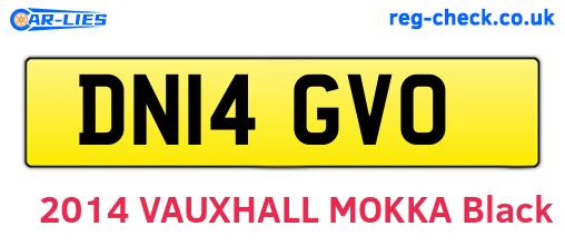 DN14GVO are the vehicle registration plates.