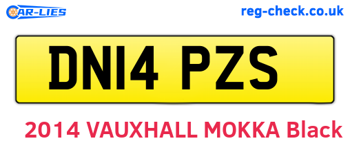 DN14PZS are the vehicle registration plates.