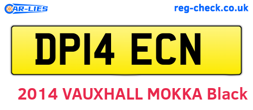 DP14ECN are the vehicle registration plates.