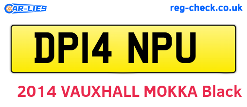 DP14NPU are the vehicle registration plates.