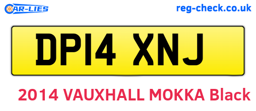 DP14XNJ are the vehicle registration plates.
