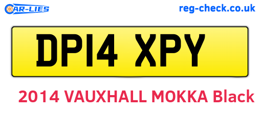 DP14XPY are the vehicle registration plates.
