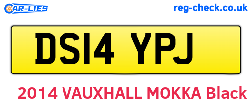 DS14YPJ are the vehicle registration plates.