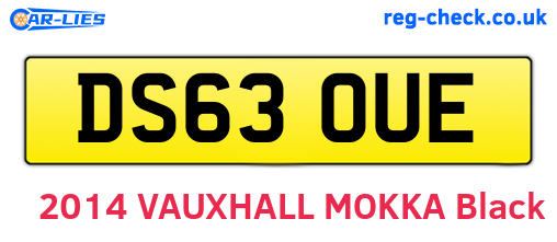 DS63OUE are the vehicle registration plates.