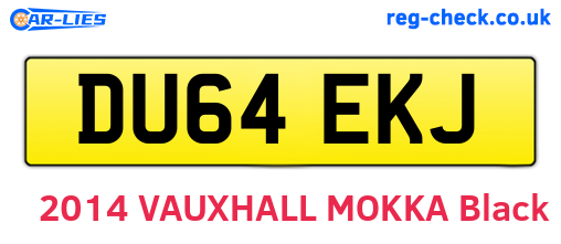 DU64EKJ are the vehicle registration plates.