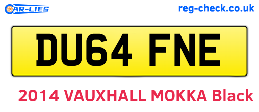 DU64FNE are the vehicle registration plates.