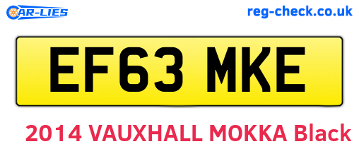 EF63MKE are the vehicle registration plates.