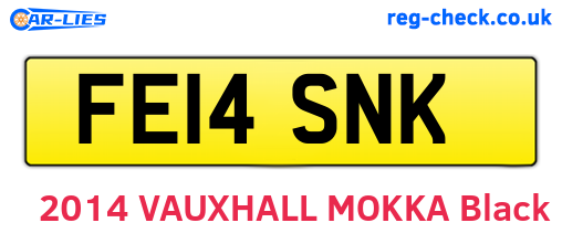 FE14SNK are the vehicle registration plates.