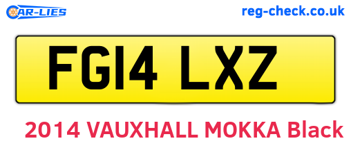 FG14LXZ are the vehicle registration plates.