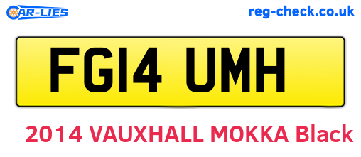 FG14UMH are the vehicle registration plates.