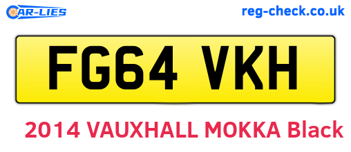 FG64VKH are the vehicle registration plates.