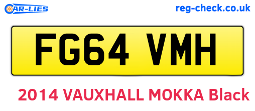 FG64VMH are the vehicle registration plates.