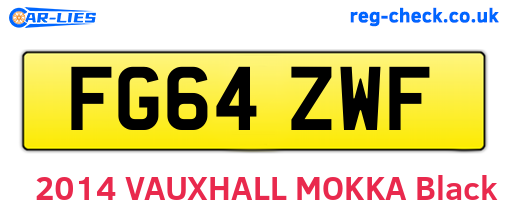 FG64ZWF are the vehicle registration plates.