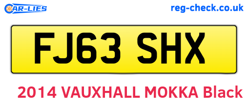 FJ63SHX are the vehicle registration plates.