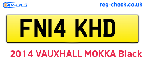 FN14KHD are the vehicle registration plates.