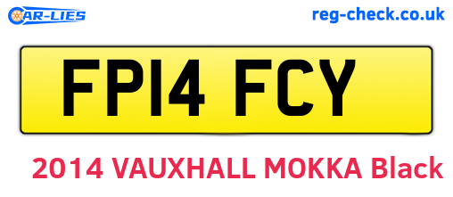 FP14FCY are the vehicle registration plates.
