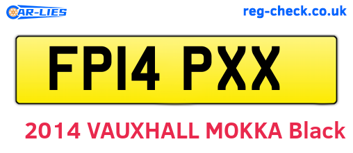 FP14PXX are the vehicle registration plates.