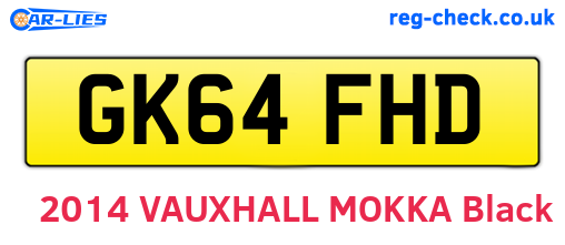 GK64FHD are the vehicle registration plates.