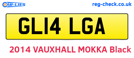 GL14LGA are the vehicle registration plates.