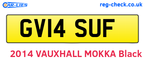 GV14SUF are the vehicle registration plates.