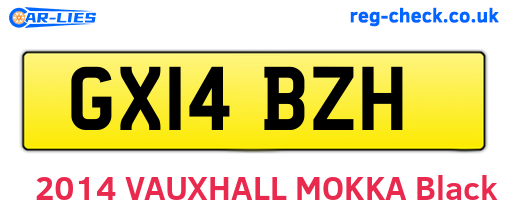 GX14BZH are the vehicle registration plates.
