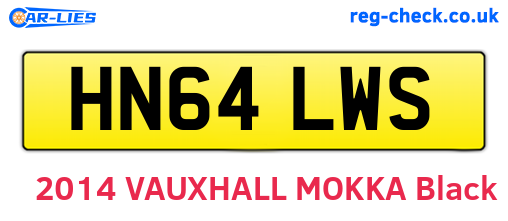 HN64LWS are the vehicle registration plates.
